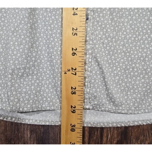 GAP Floral Button Down Shirt Light Gray Cotton Long Sleeve Lightweight Men M NWT - Picture 5 of 12